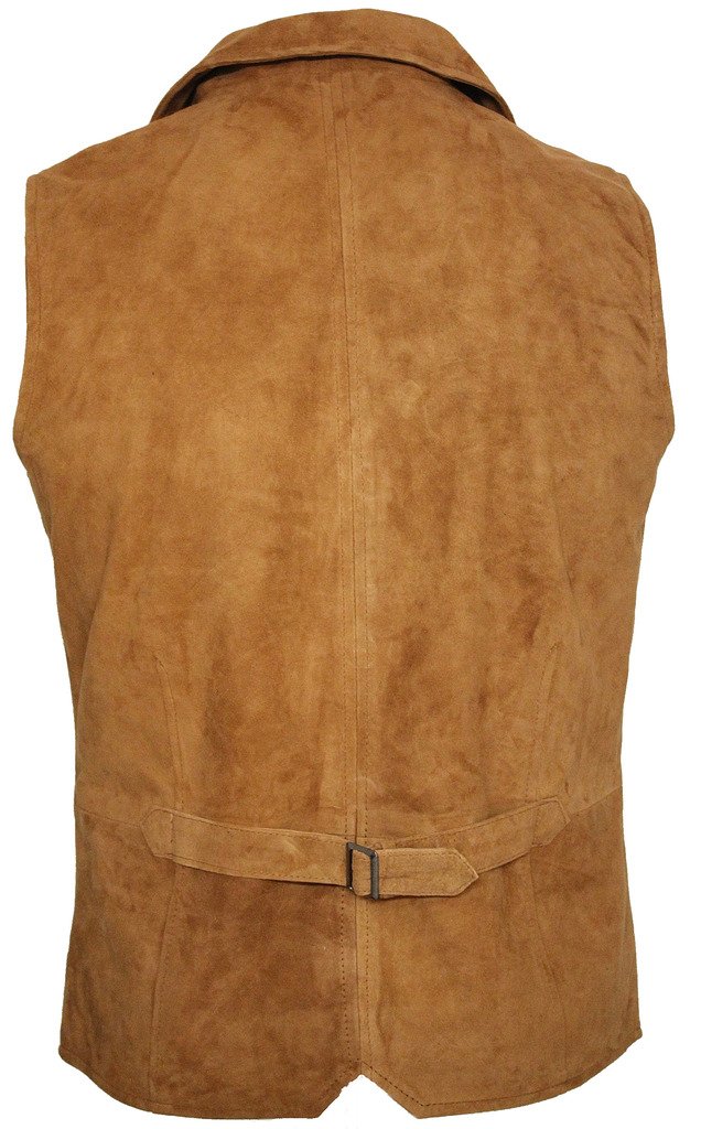 Les Hommes de Chèvre Lisse Classique Cuir Daim Smart Bronzer Gilet