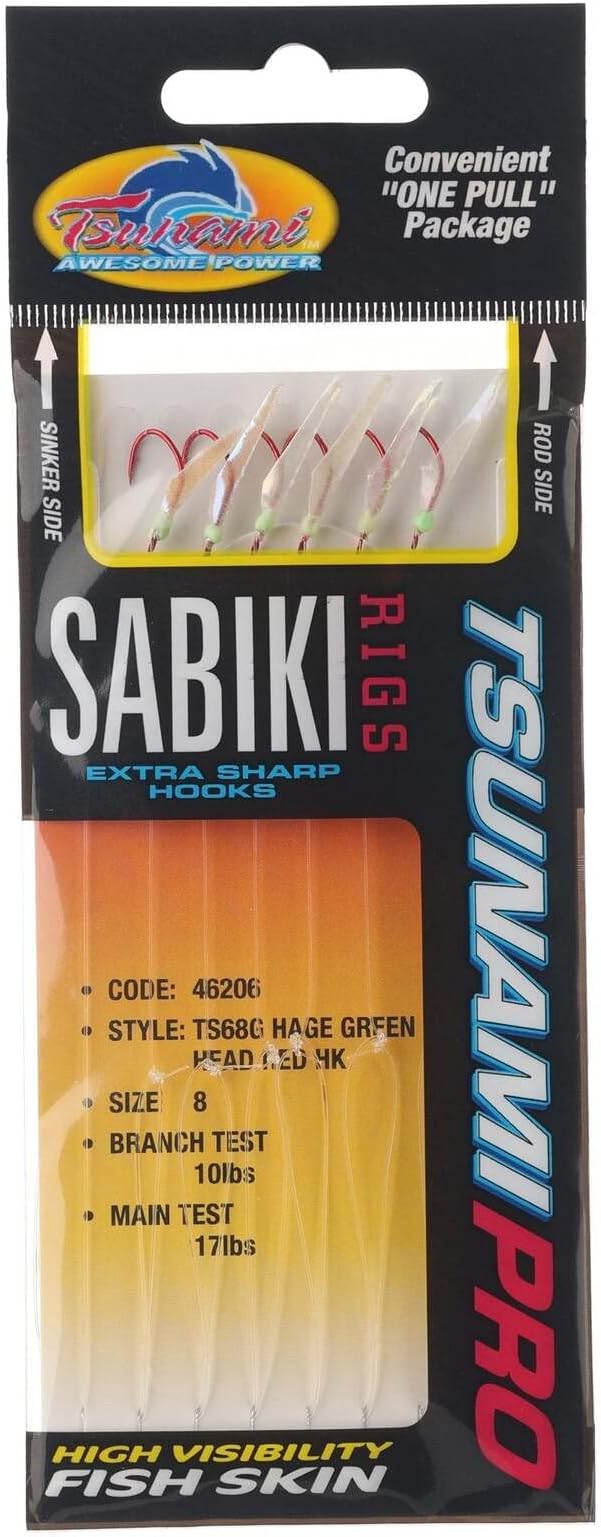 Sabiki Rig 46206 Hage Greed Head / Red Hook size 8