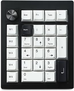 FKZ GMK26 Mechanical Numpad,Gasket VIA Macro Numeric Keypad Hot Swap Wireless 2.4G/BT5.0/Wired USB-C RGB Backlit 26 Keys Mini Protable Number Keyboard Programmable for Win/Mac/Gaming (Black)