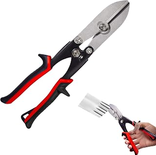 5 Blade Sheet Metal Crimper, Blade Pipe Crimper, Gutter Crimping Tool, Duct Crimping Tool, Hand Sheet Metal Crimper Tool for 24-28 Gauge Stainless Steel, Ductwork, Downspout, Stove Pipe