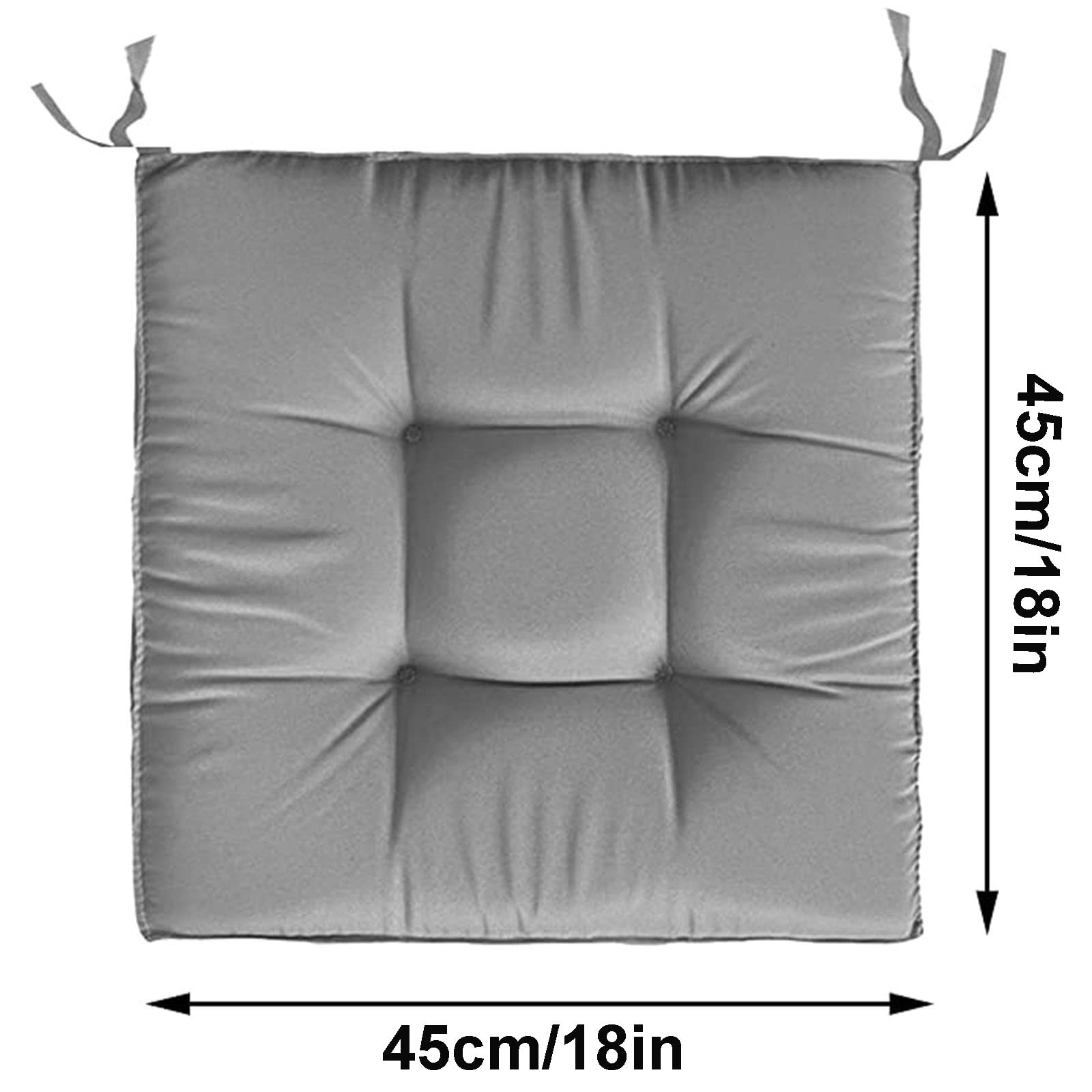 TOULIVER Lot de 4 Coussins pour Chaise Carrés 40x40x7 cm, Coussin Chaise Exterieur Coussin de Jardin Idéal pour Intérieur et Extérieur Terrasse Balcon Canapé, Galette Chaise Imperméable,Beige,45x45cm