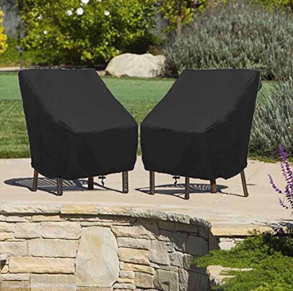 Patio Chair Cover Outdoor Water Resistant Furniture Sets Cover Durable Dustproof Chair Protection Cover (2Pcs)