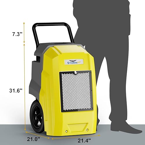 Miniatura 7 de ALORAIR Deshumidificador comercial de 180 pintas con manguera de drenaje de bomba, deshumidificador inteligente Wi-Fi para sótano grande, espacio