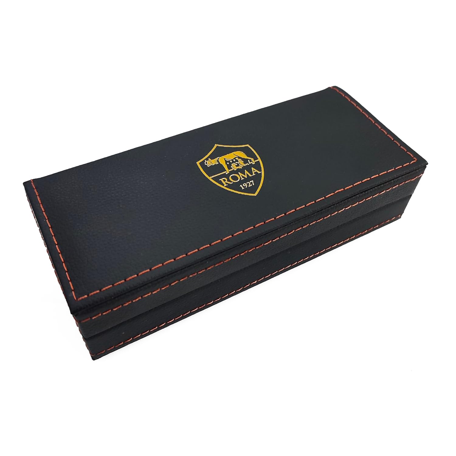 Generico Set Penne Roma – 2 Biro con Astuccio in Simil Pelle Nero – Prodotto Ufficiale