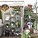 Uneedem Tall Shelf Stand Indoor Outdoor for Multiple Plants, 10 tiers 11 Pot Wood Plant Holder Rack for Room Corner Balcony Garden Patio Brown Large