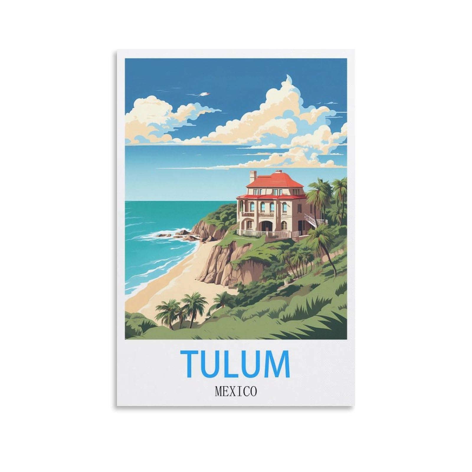 Vintage Metal Tin Signs,Tulum Mexico,Wall Poster Retro Tin Sign Metal Plaque for Bar Wall Decor Home Living Room Wall Art Decor 15x30cm