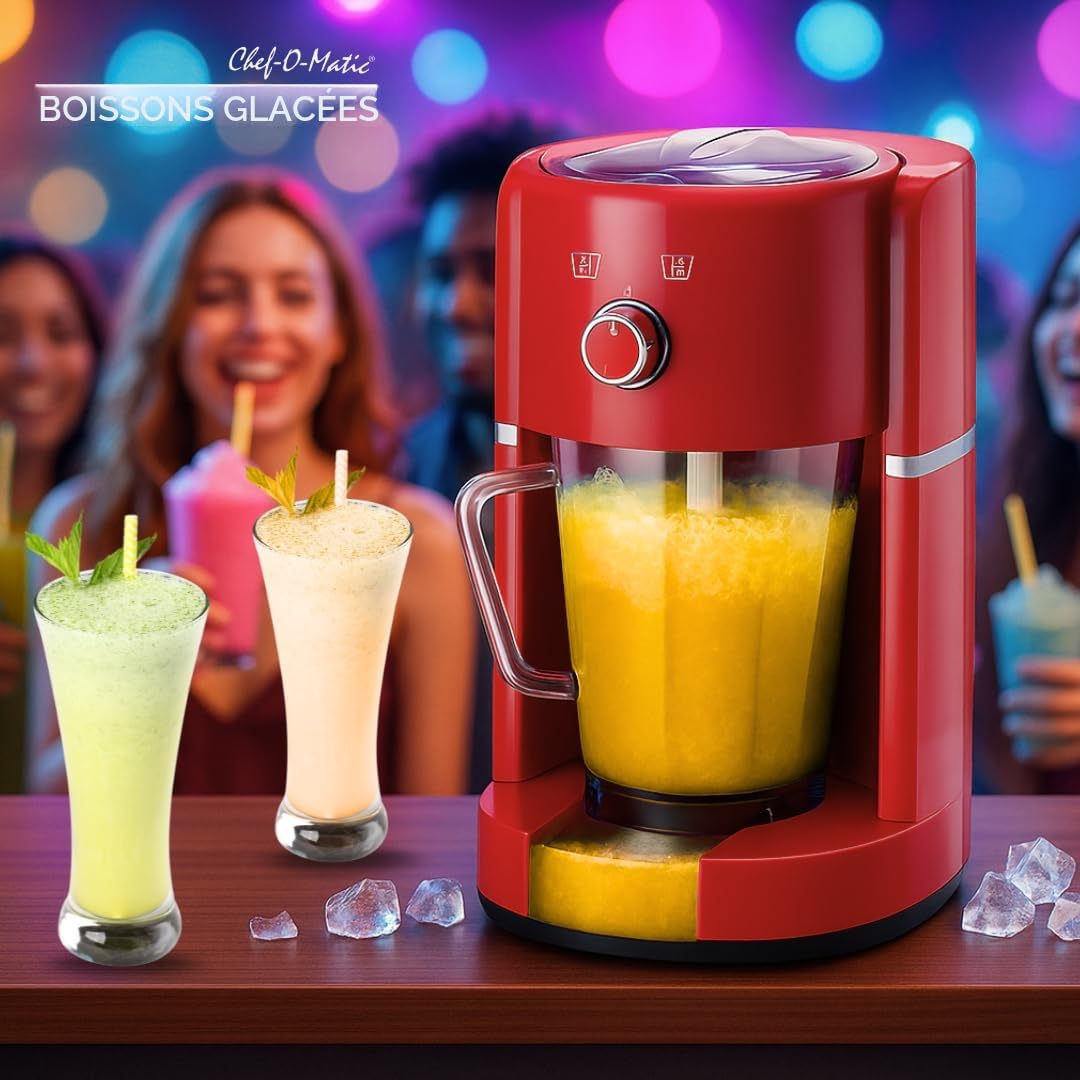 Hachoir à glace électrique Frozen Drinks, lame en acier inoxydable, capacité 1,1 l, granités, cocktails, boissons froides, combinés, yaourt glacé, 30 W