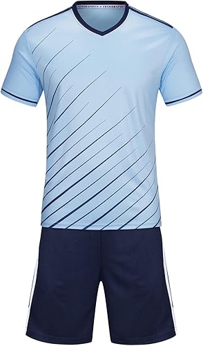 Conjunto de uniforme de fútbol deportivo y pantalones cortos deportivos para hombre
