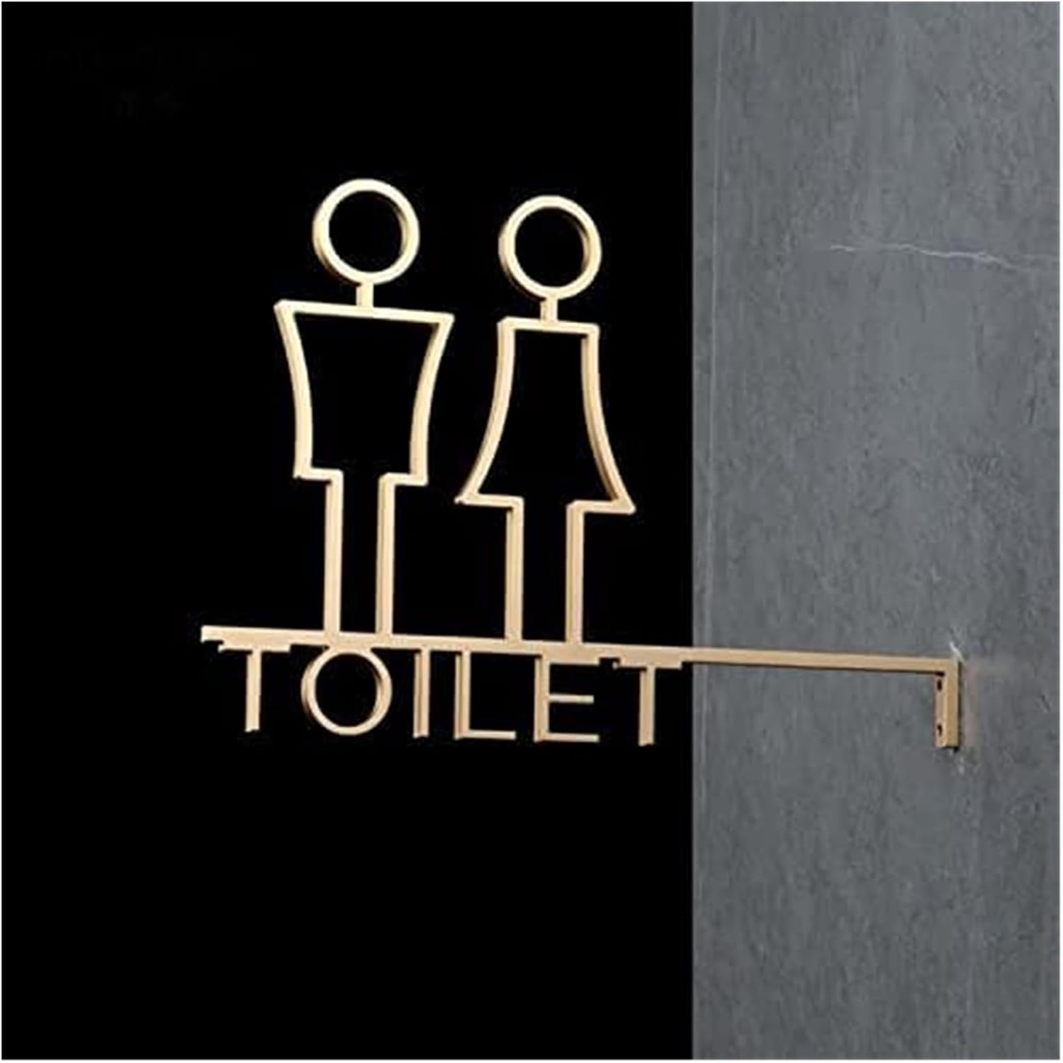toilet sign, Toilet Sign for Business Bathroom Signs, Men And Women Restroom Aluminum With Arrow Multicolor
