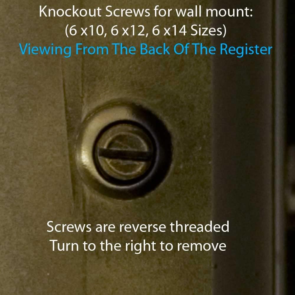 Brushed Nickel Plated Steel Victorian Register for Floor/Wall Use - 6" x 12"