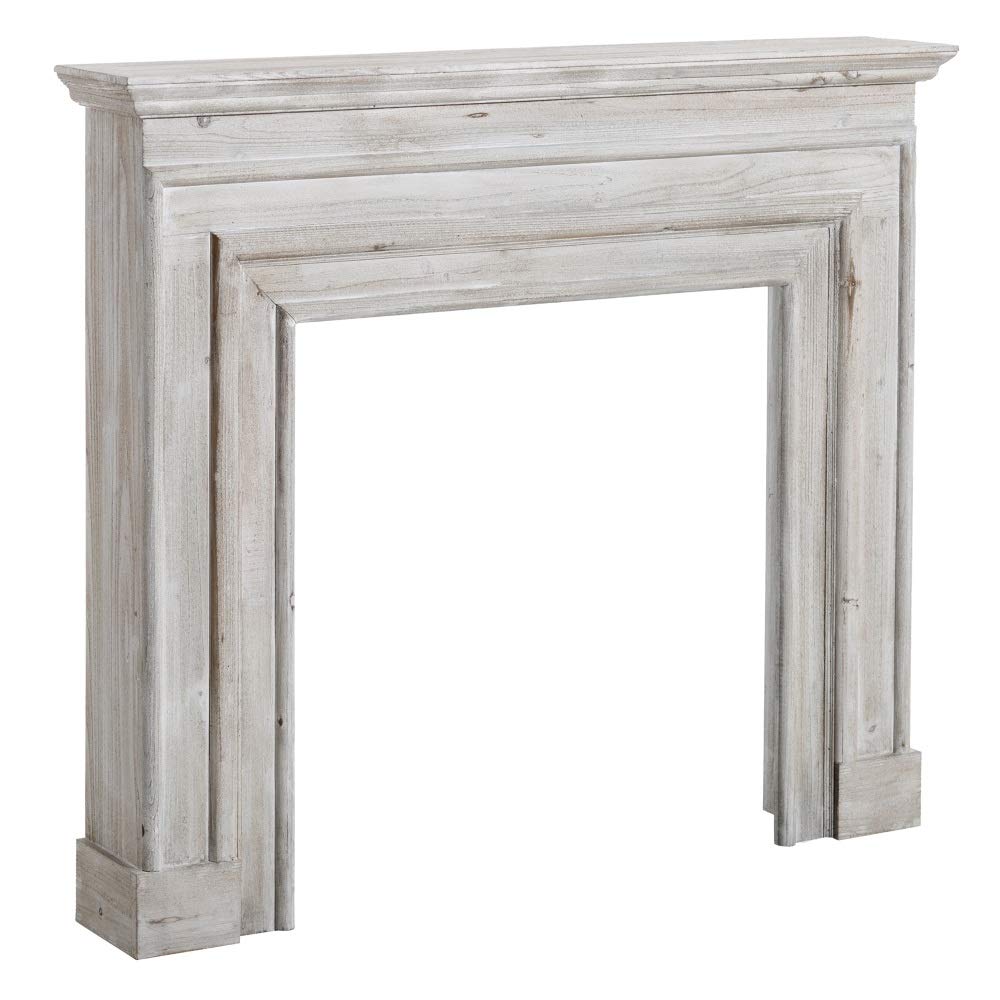 Frontal de Chimenea Madera de Abeto Madera MDF 117 x 20 x 102 cm