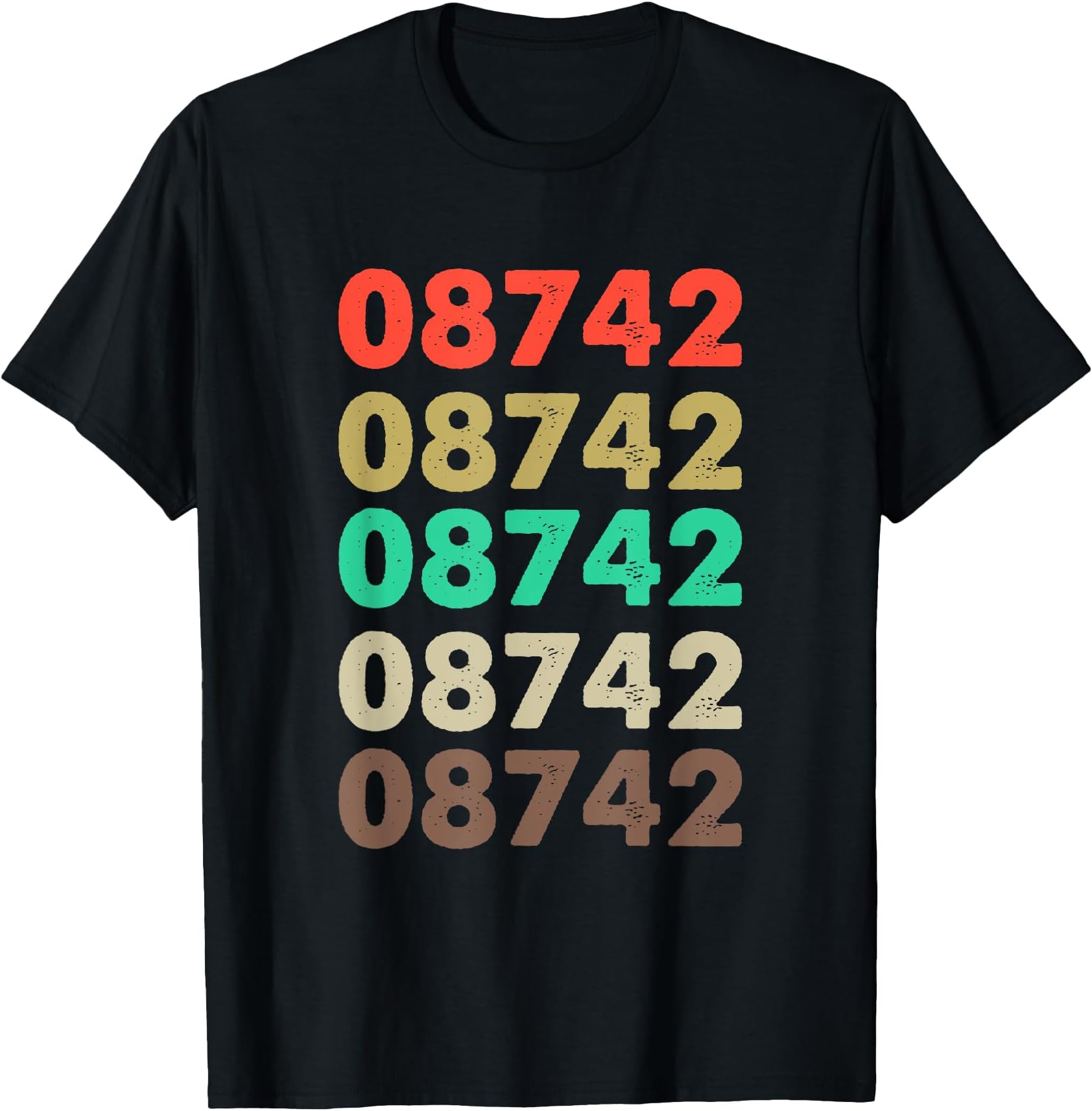Shirt That Says 08742 Retro Zip code Zipcode T-Shirt 08742 T-Shirt