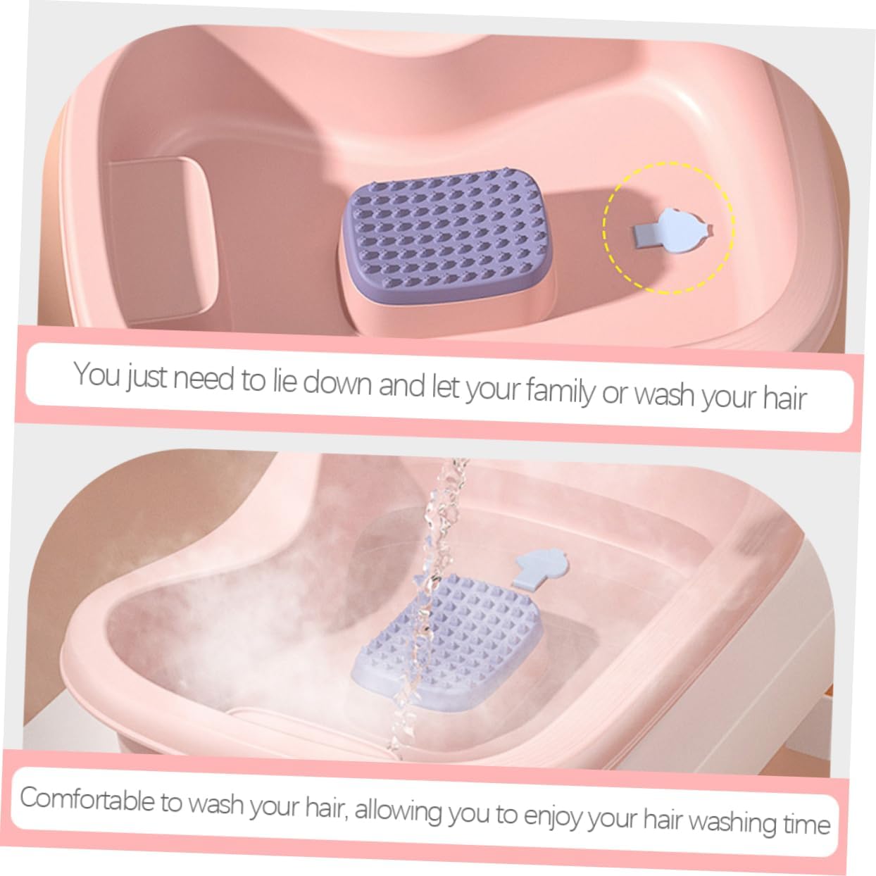 Hair Washing Basin for Bedridden Portable Shampoo Bowl Tray Hair Wash Bed for Pregnant