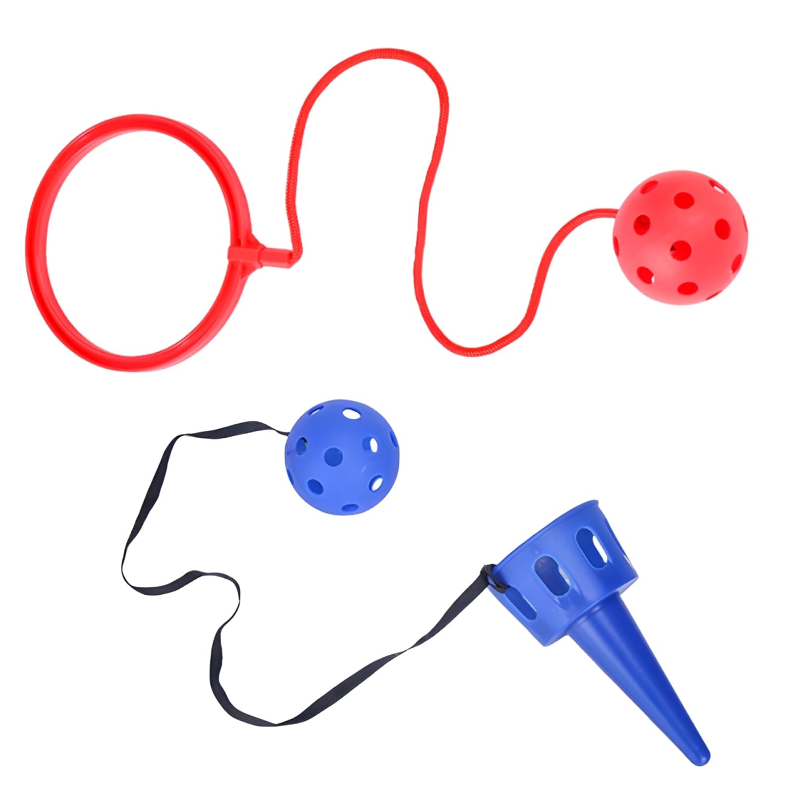 DtgEcd 2 Pcs Ankle Skip Ball For Kids, Skip Ball, Skip It, Adjustable Rope Jump Ring For Kids, Assorted Colors - Fitness Equipment For Playground, Coordination Development 