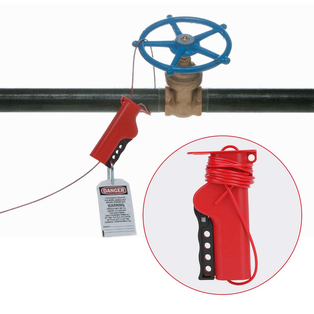 Cable Lock, Lockout Tagout Locks Self Locking Function Adjustable Nylon Nylon Cable Lockout for Circuit Breakers, Door Valve Switches