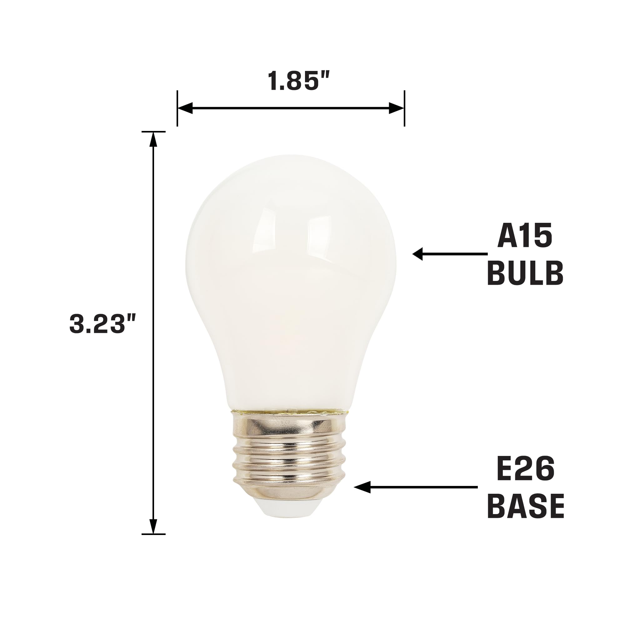 Westinghouse Lighting 5325000 6 Watt 60 Watt Equivalent A15 Dimmable Soft White Filament LED Light Bulb Medium Base — view 3
