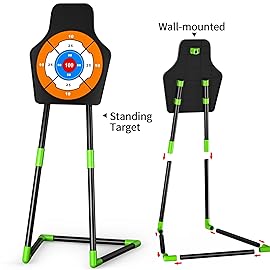TEMI Bow and Arrow Set for Kids 4-8,Kids Archery Set with LED Lights Includes 10 Suction Cup Arrows, Quivers & Standing Target, Outdoor Toys for Boys & Girls Ages 3-12 Years Old