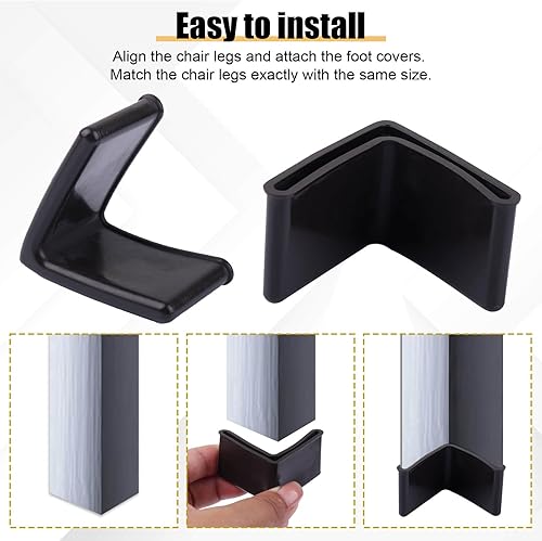 Miniatura 6 de Protector de marco de cama Guards 1-12 "x 1-12" Borde esquina End CoversCaps Bed Frame Caps