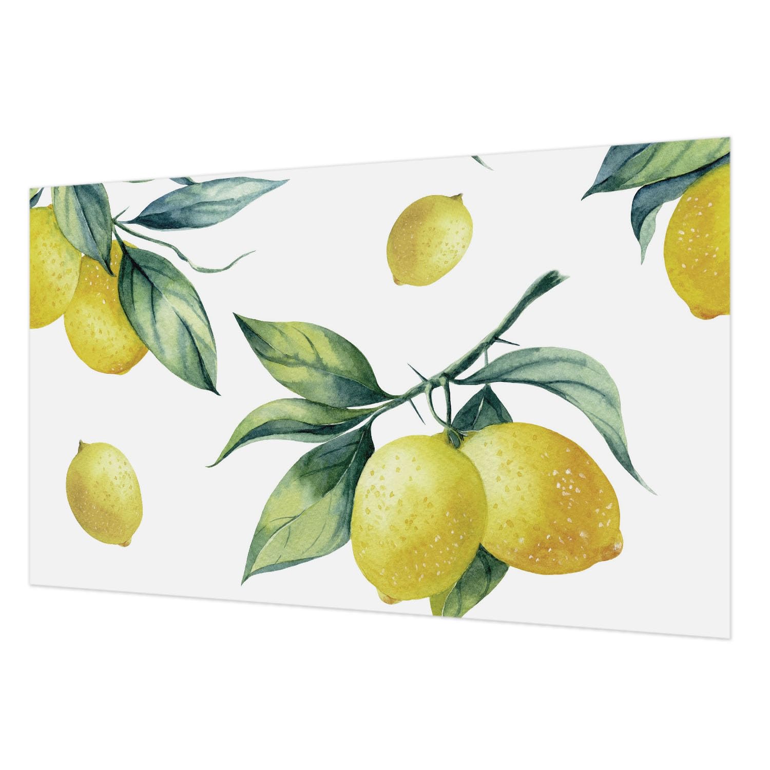 Papier peint intissé 416x254 cm motif citron jaune Tulup pour décoration de salon