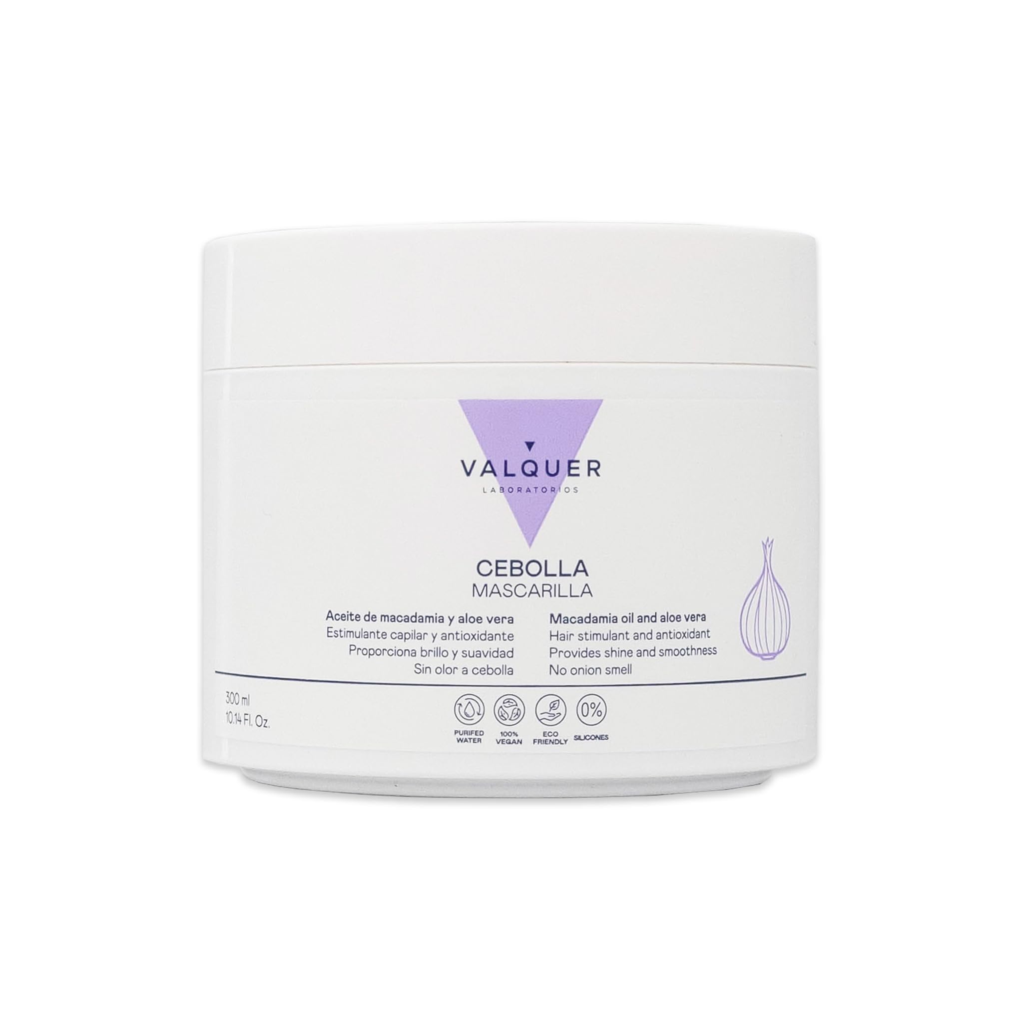 VALQUER Onion Hair Mask | Deep Repair, Revitalization & Nutrition | Adds Shine & Softness for All Hair Types | Antioxidant Formula with Macadamia Oil & Aloe Vera | 300ml