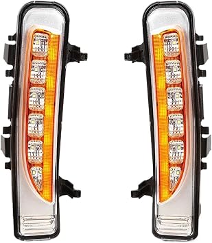 LED Daytime Running Light Compatible with Ford Edge 2009 2010 2011 2012 2013 2014 DRL Dynamic Turn Signal White Yellow Foglamp Headlight 12V