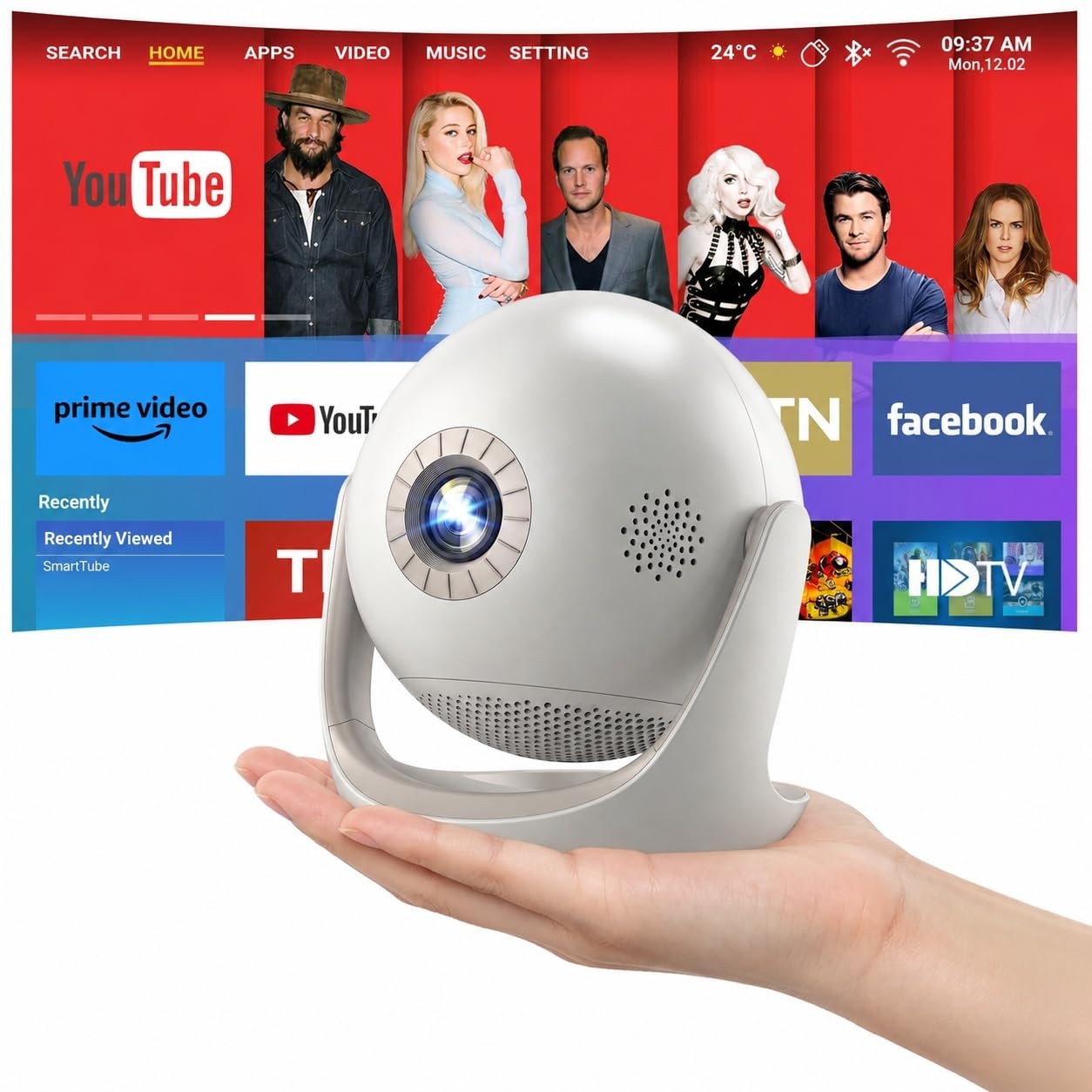 Amazon.com: Ecosky Mini Projector 1080P, Projector with WiFi