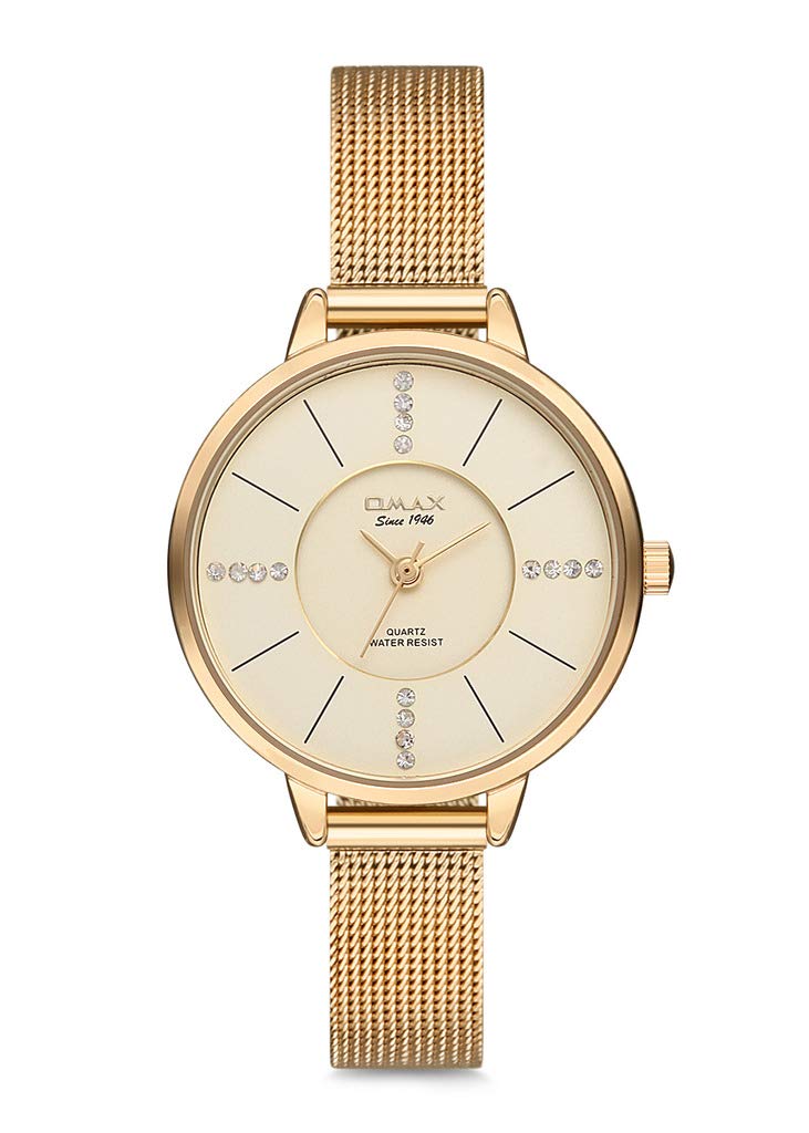 OMAX Analog Champange Dial Women’s Watch with Golden Chain - FMB002Q001 (B07KTZW4R5) Amazon Price History, Amazon Price Tracker