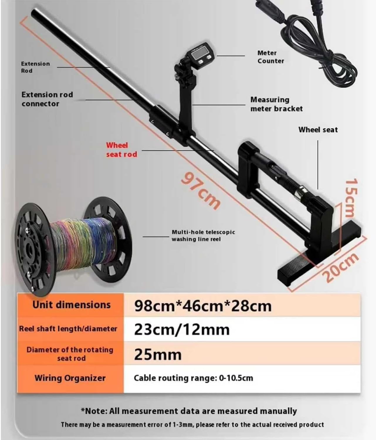 Electric Fishing Line Winder Spooler, Spinning Reel Spooling Station, with 0-8kg Damping Brake, Adjustable Speed 0-300 RPM, No Line Twist, for Spinning Trolling Reel