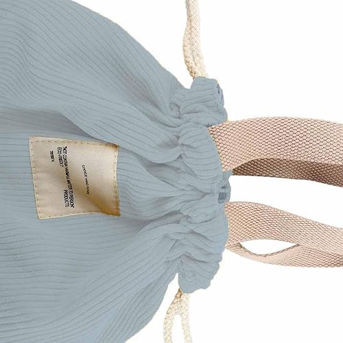 Miniatura 3 de Leadigol Bolsa de cosméticos con cordón, bolsa de mano de estilo japonés, bolsa de maquillaje de pana, organizador de almacenamiento de viaje, bolsa