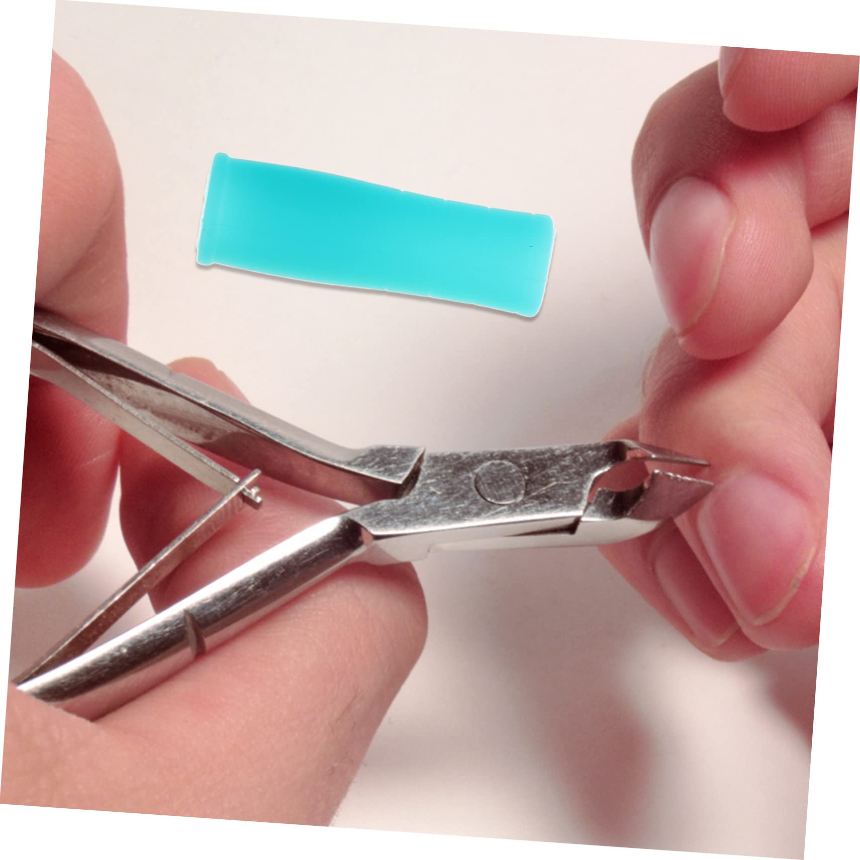 FRCOLOR Tweezer and Scissors Protective Covers 12 Pack of Compact Silicone Cuticle Trimmer Sleeves