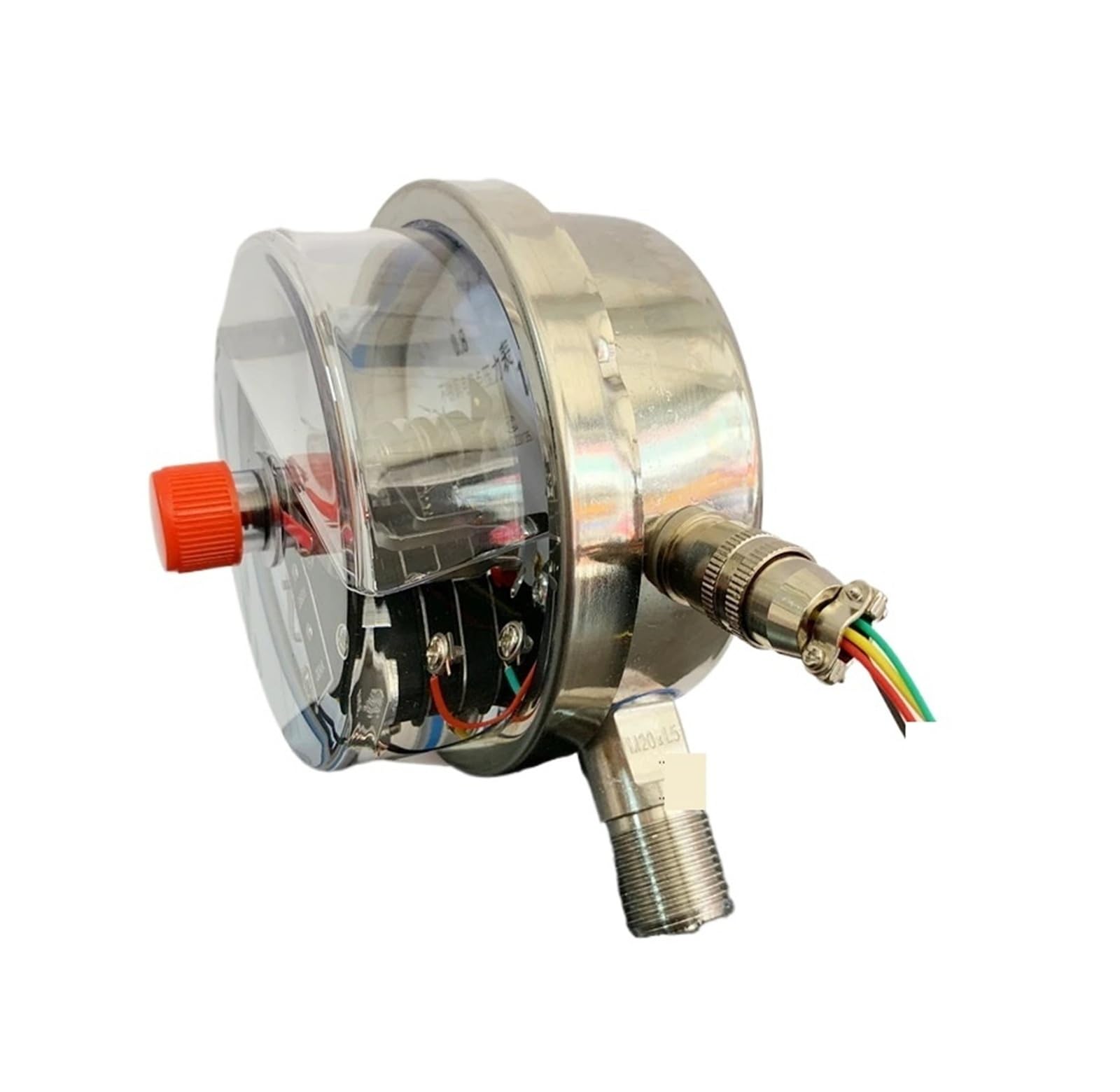 Manometro a Contatto Elettrico, Acciaio Inossidabile, YNXC-100BF, manometro antisismico(0-0.16Mpa)