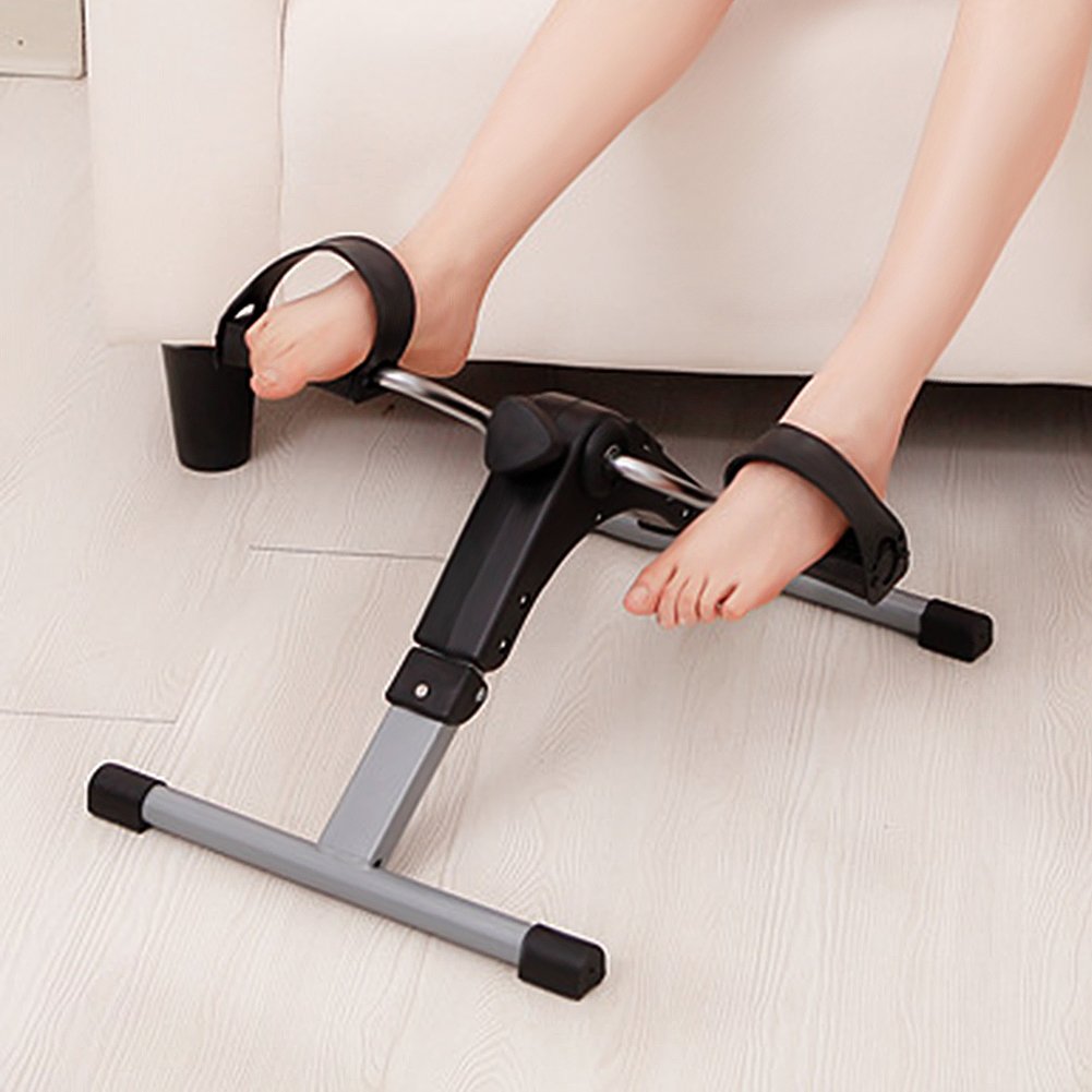 Pédales Statiques,Mini Vélo D'état,Machines à Jambes,Entraînement des Bras et des Jambes Écran LCD et Résistance Réglable,Pedalier Mini Velo D Appartement Formateur