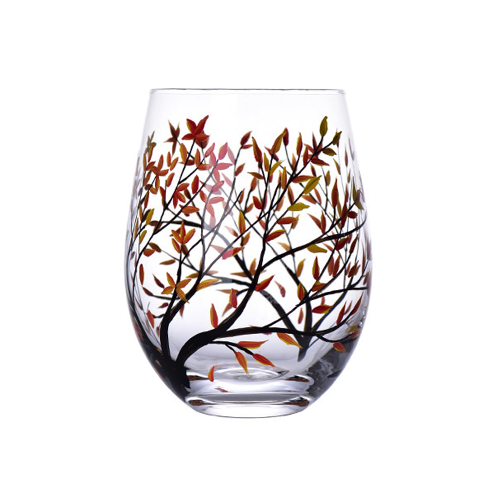 Xinsheinelry Glass Cup Functional Fashion Wine Mugs Four Trees Cups Cocktails Glasses Suitable for Gatherings Delicate Glass Cup