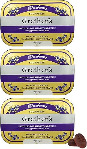 Miniatura 21 de GRETHER'S Remedio de pastillas de arándanos sin azúcar para aliviar la boca seca, calmante para la garganta y una voz saludable, regalo