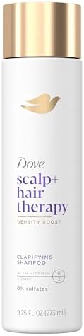 Dove Density Boost Clarifying Shampoo Scalp + Hair Therapy for Gentle Cleansing, with Vitamin B3, Zinc and 0% sulfates, 9.25 oz