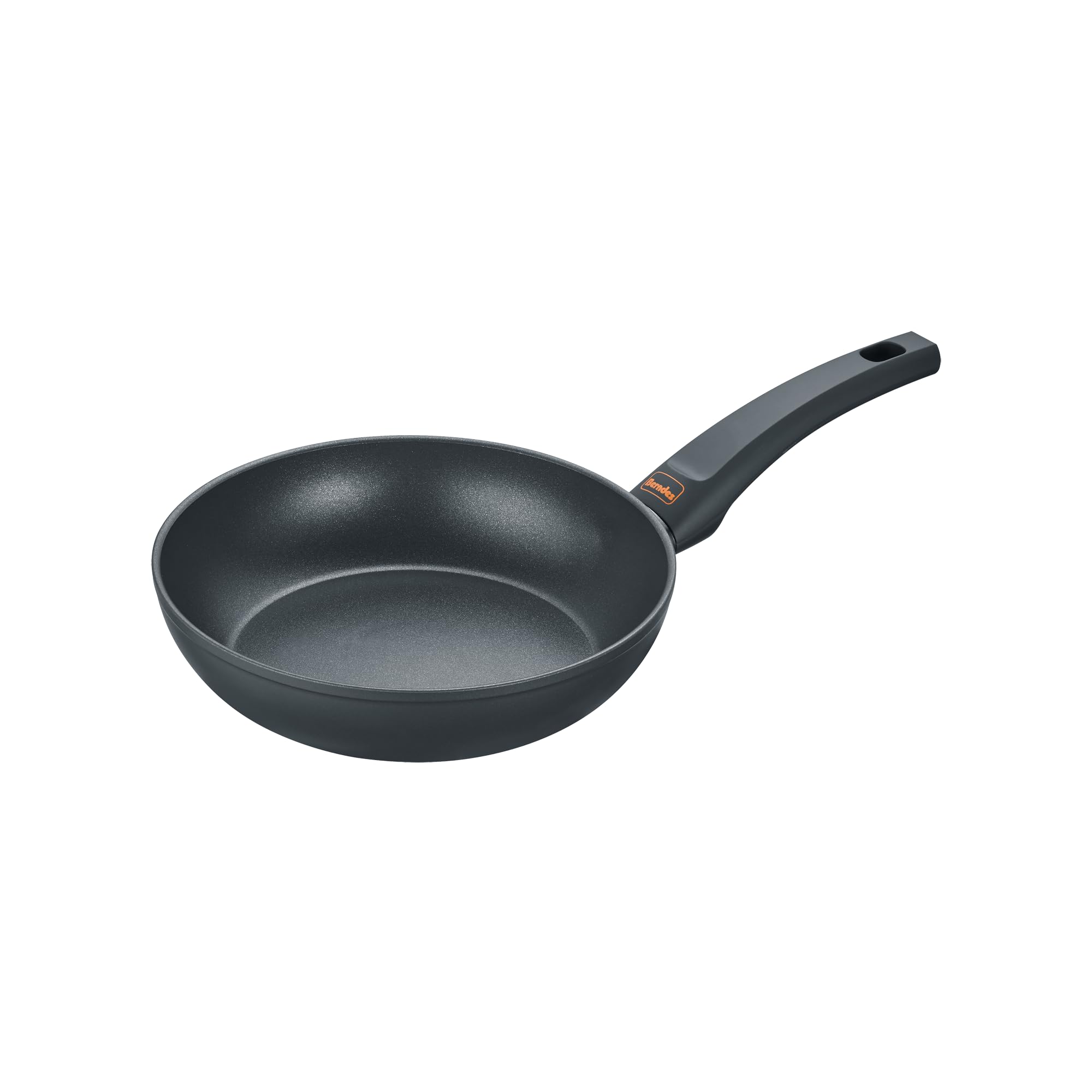 Bratpfanne aus Aluminium, schwarz – Größenoptionen 20/24/28 cm, Antihaftbeschichtung, induktionsgeeignet (Netzboden)