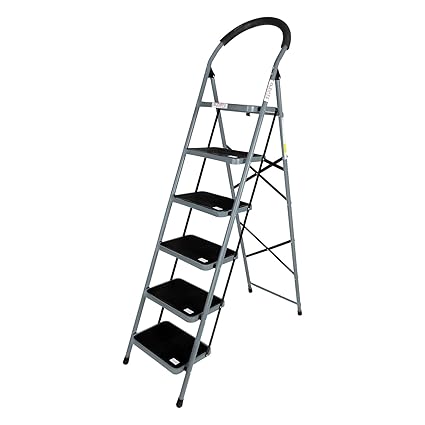 Elevate ProSteel Foldable 6-Step Ladder for Home/Professional use - Wide GripStep Technology