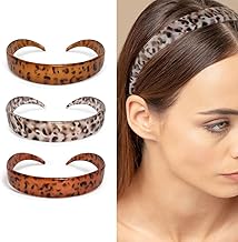 Hair Bands for Women | Leopard Print Headbands | Durable & Lightweight | Comfortable Fit | Stylish Accessories for Casual, Party & Office Looks | Pack of 3