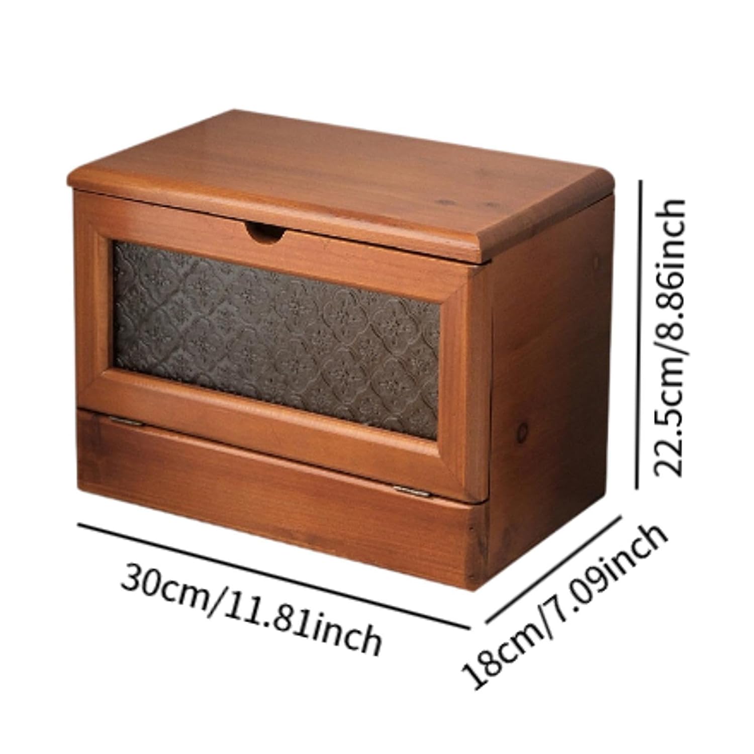Generic Wooden Makeup Organizer Desktop Cosmetic Box for Bathroom Dorm Countertop