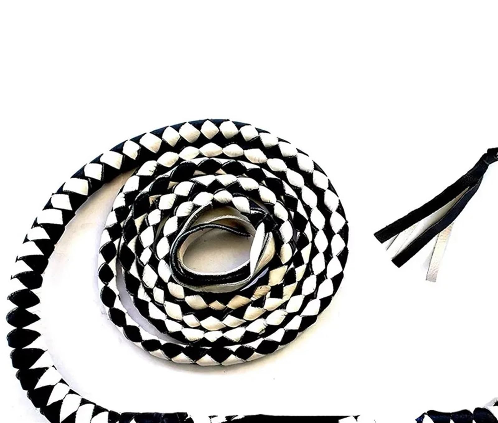 Frustino Cavallo 180 cm Pelle PU 4 trecce Frusta Cavallo Cavaliere Attrezzatura Sport equestri Bianco o Rosso