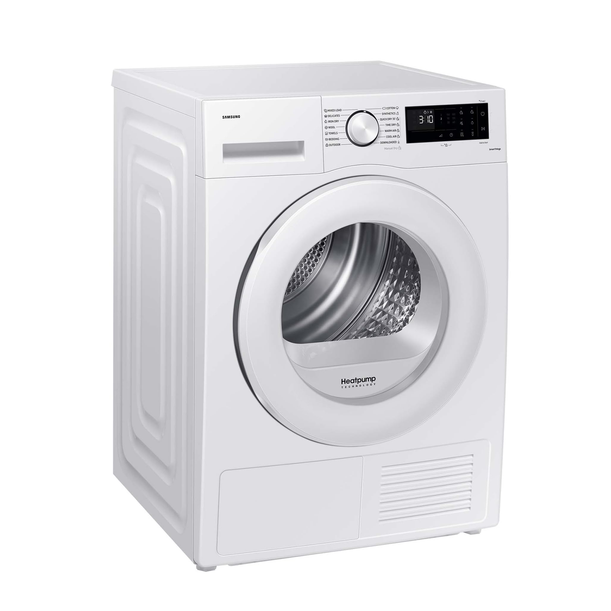 Samsung DV80CGC0B0TEEG, Wärmepumpentrockner, 8 kg, EEK: E Wäschetrockner mit WiFi-SmartThings-App, Hygiene-Programm, Air Refresh, Knitterschutz, Weiß
