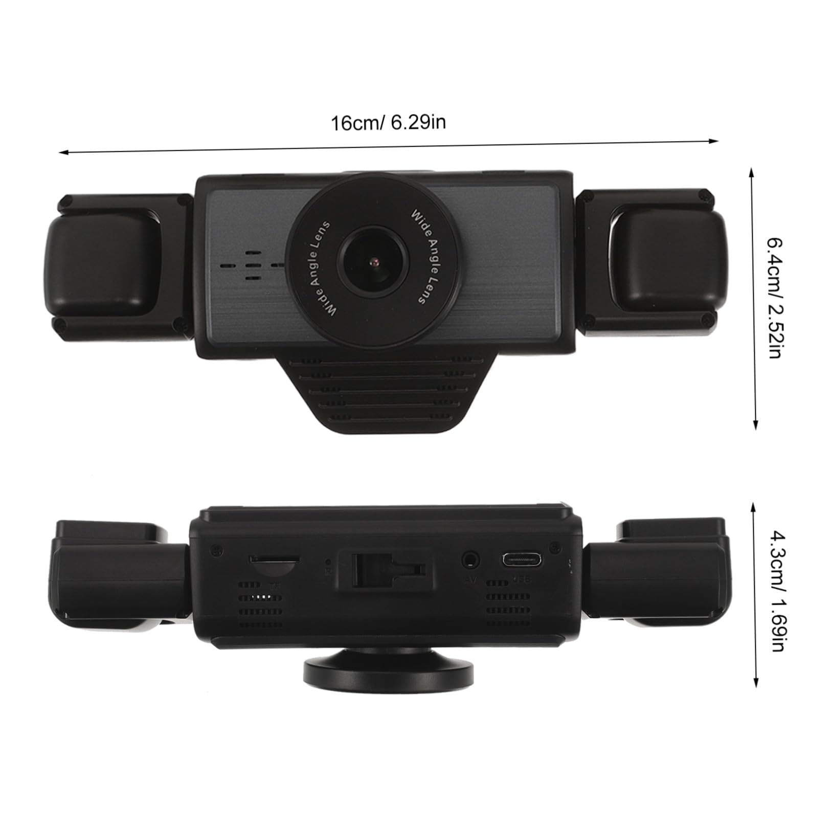 Videoregistratore Auto a Cinque Vie 2k in Abs Nero con Wifi