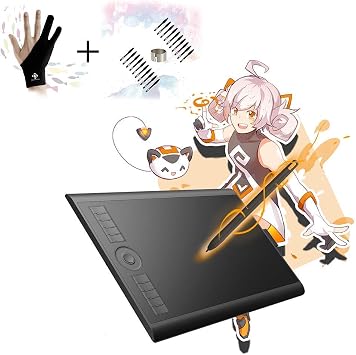 GAOMON M10K 2018 Art Animation Tablet& GAOMON Two-Finger Glove&GAOMON Nibs for AP31 of M10K 2018
