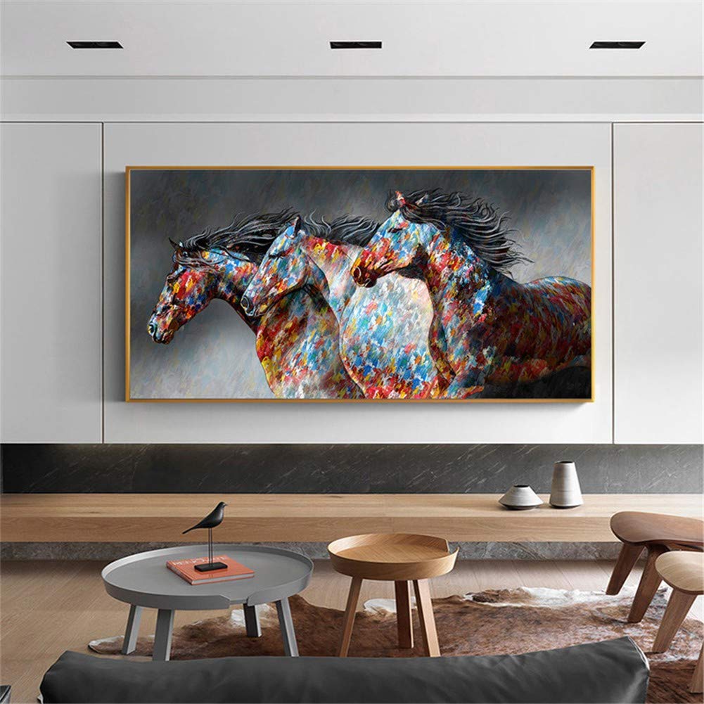 Kit Diamond Painting Cheval : broderie diamant 40x120cm pour déco salon
