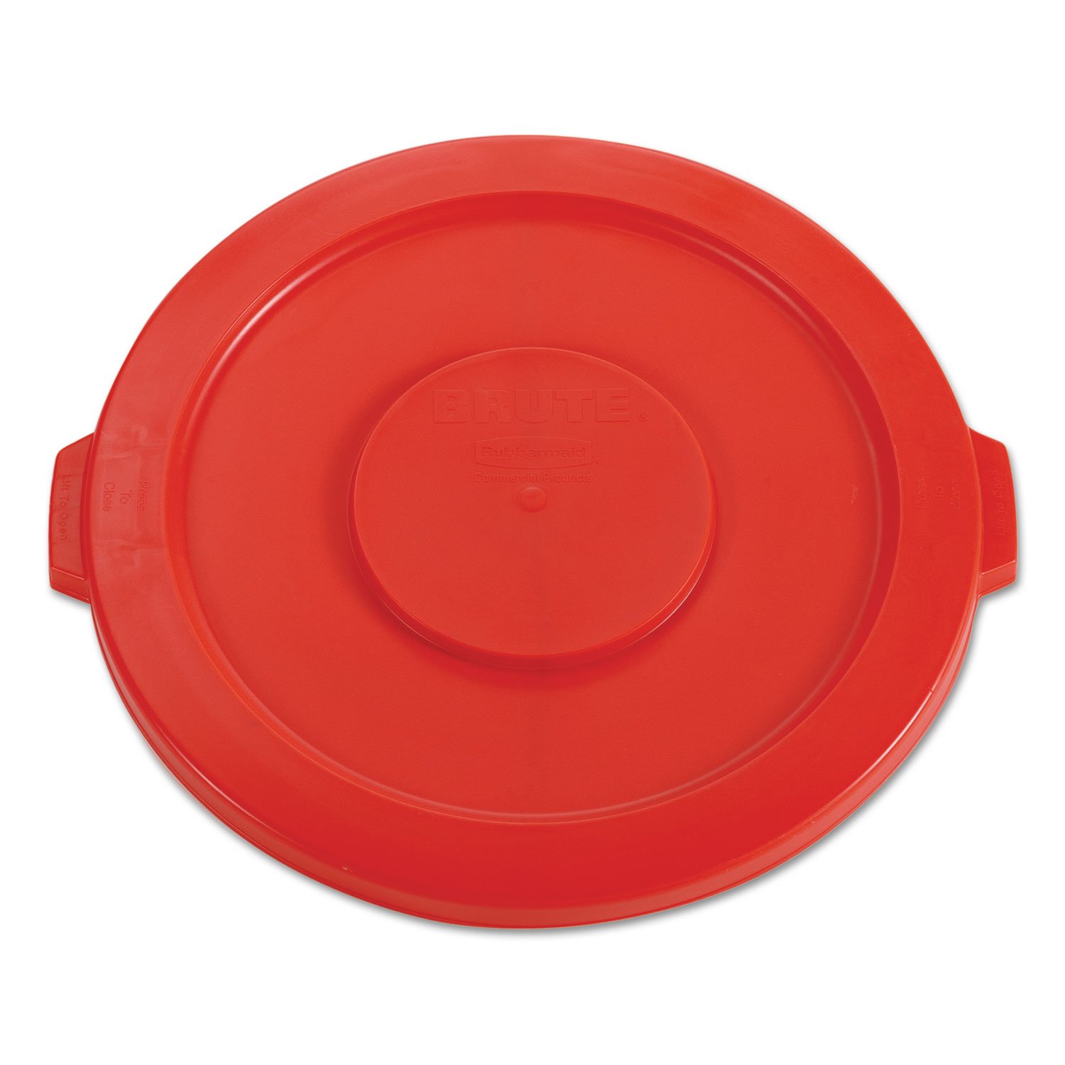 Rubbermaid Commercial Products BRUTE Heavy-Duty Round Trash/Garbage Lid, 32-Gallon, Red, Compatible with Rubbermaid BRUTE 23-Gallon Can