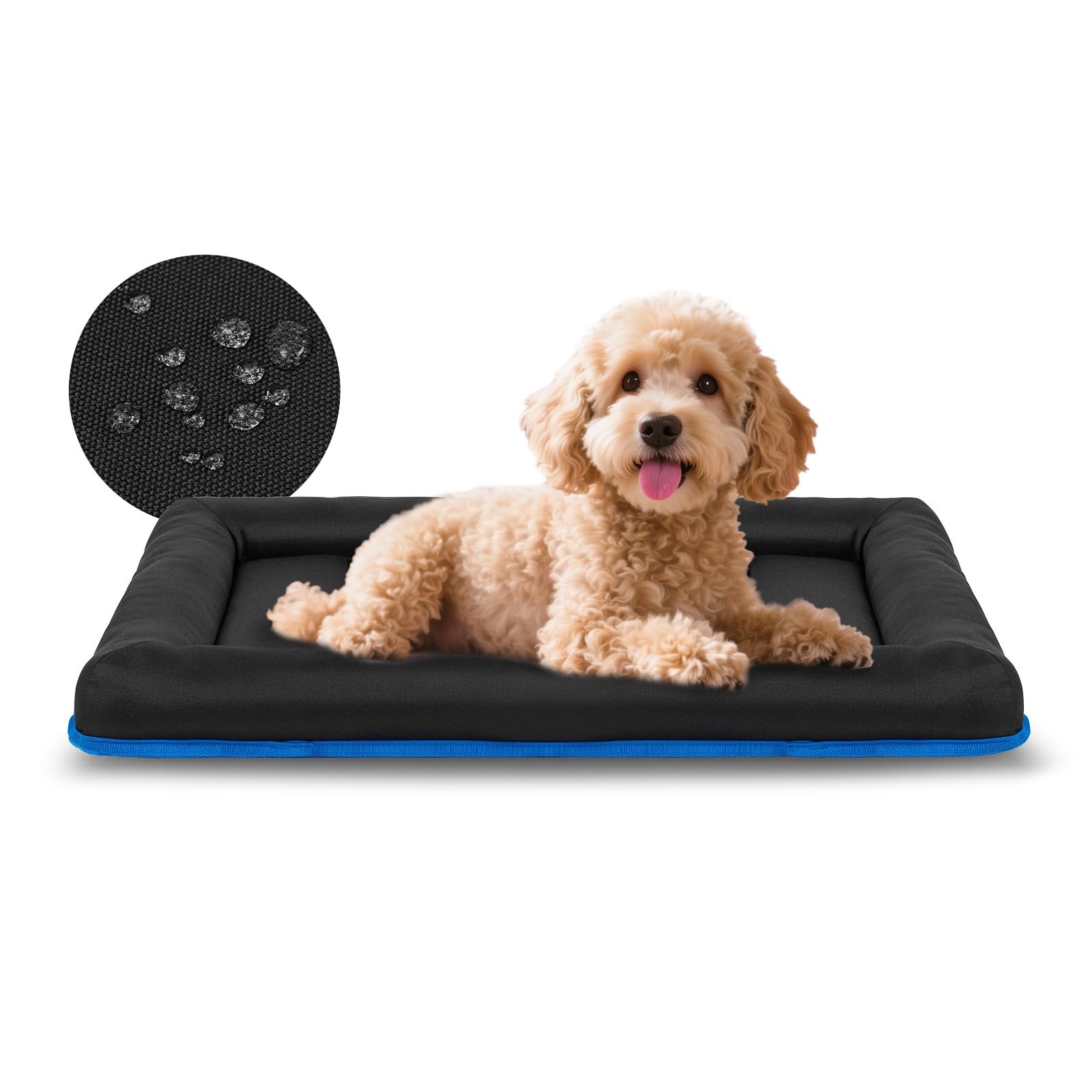 Miguel Oxford Outdoor Waterproof Dog Bed for Metal Dog Crates Water-Resistant All Weather Pet Mat Durable Easy Wipe Clean Travel Indoor Outdoor Puppy