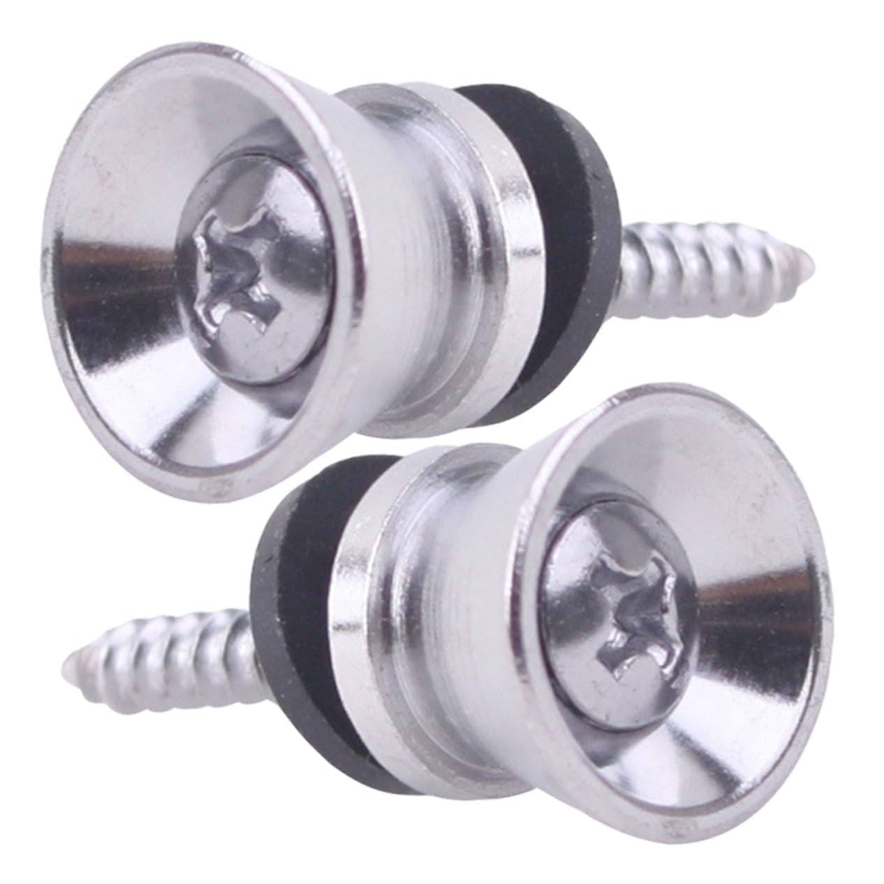 KESYOO 2Pcs Metal Guitar Strap Buttons Durable Guitar Strap Locks with Secure Fit for Electric and Acoustic Guitars Essential Guitar Supplies