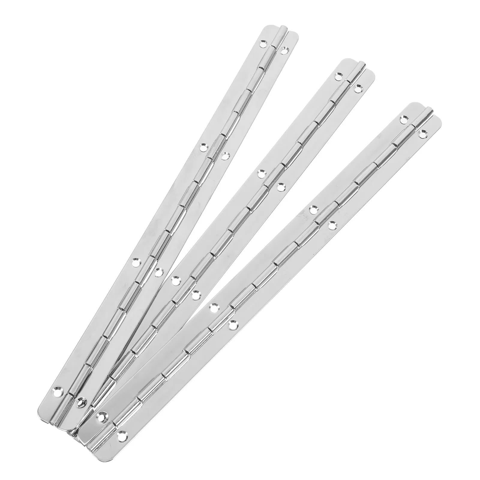 3Pcs Iron Folding Piano Hinges Smooth Silent Continuous for Wooden Box Cabinet Heavy Duty 180 Degree Use for Pianos