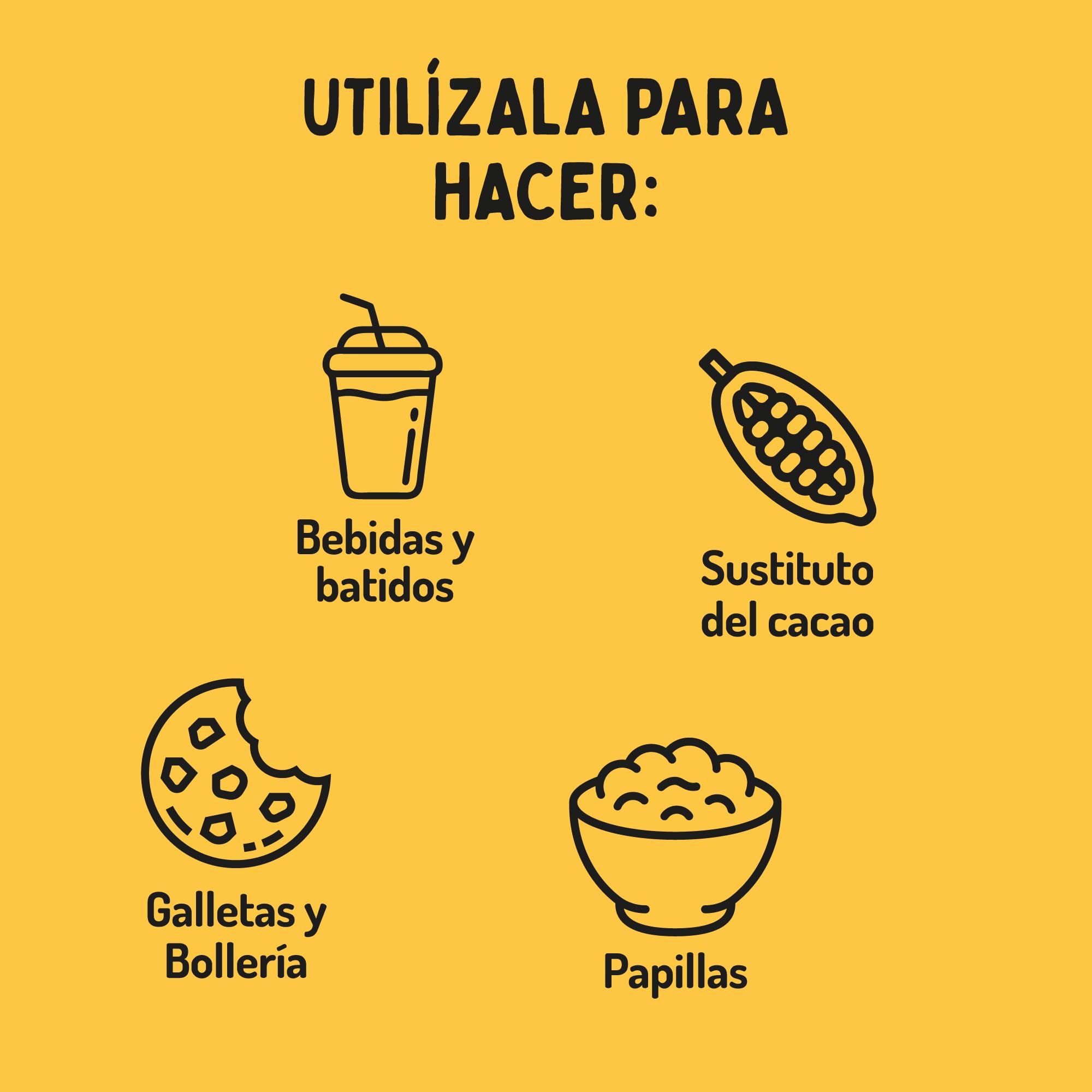 El Granero Integral - Harina de Trigo Algarroba BIO Sin Gluten- 500 g - Sin Gluten - Rica en Fibra y Nutrientes - Mejora la Digestión - Apta para Veganos y Celiacos