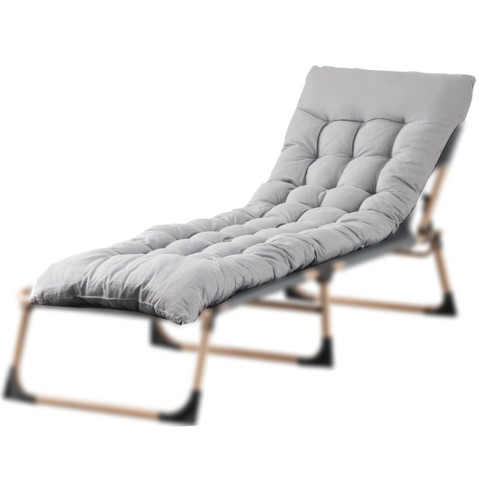 BSTSEL 10/12 cm Thick Sun Lounger Cushion Pad Replacement Garden Recliner Chair Cushion 160/170/190 cm Length Garden Sunloungers Cushion for Rocking Lounge Chair Indoor Outdoor (190 * 60 * 12 Grey)